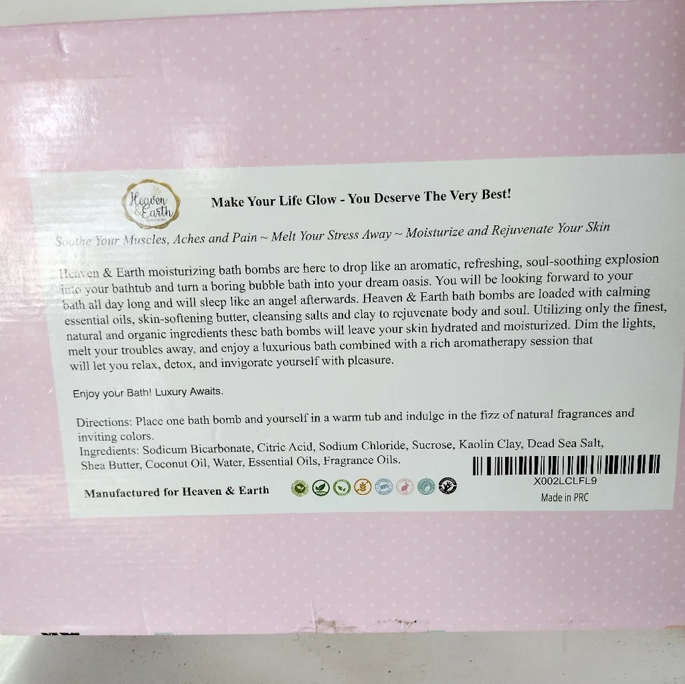- HEAVEN & EARTH LUXURY RARE ORGANIC PAW DOG SHAPED BATH BOMBS NIB $89 LTD. ED.